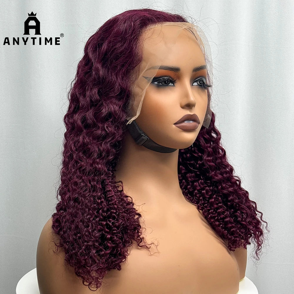 280% High Density Double Drawn Pixie Jerry Curly Water Wave Human Hair Wigs 20inches 13x4 Lace Frontal Human Hair Wig for Women