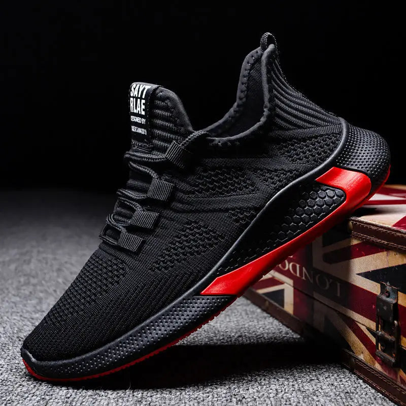 Men Casual Running Shoes Breathable Outdoor Sport Shoes Men Lightweight Facial Elastic Soft Bottom Casual Shoe Training Footwear