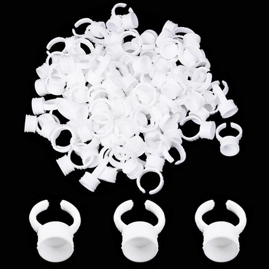 100/500/1000PCS Tattoo Rings Cups S/M/L Disposable Permanent Makeup Ring Plastic Tattoo Ink Pigment Ring for Tattoo Accessories