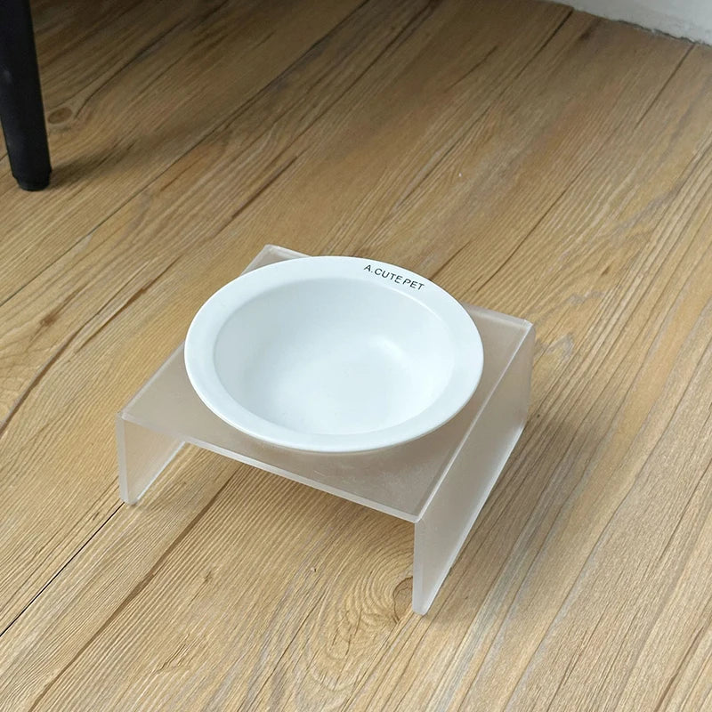 【E】Ceramic Pet Cat Bowl Pet Drinking Water Feeding Bowl Ceramics Cat Food Dog Food Utensils Cat Dog Pet Supplies Accessories