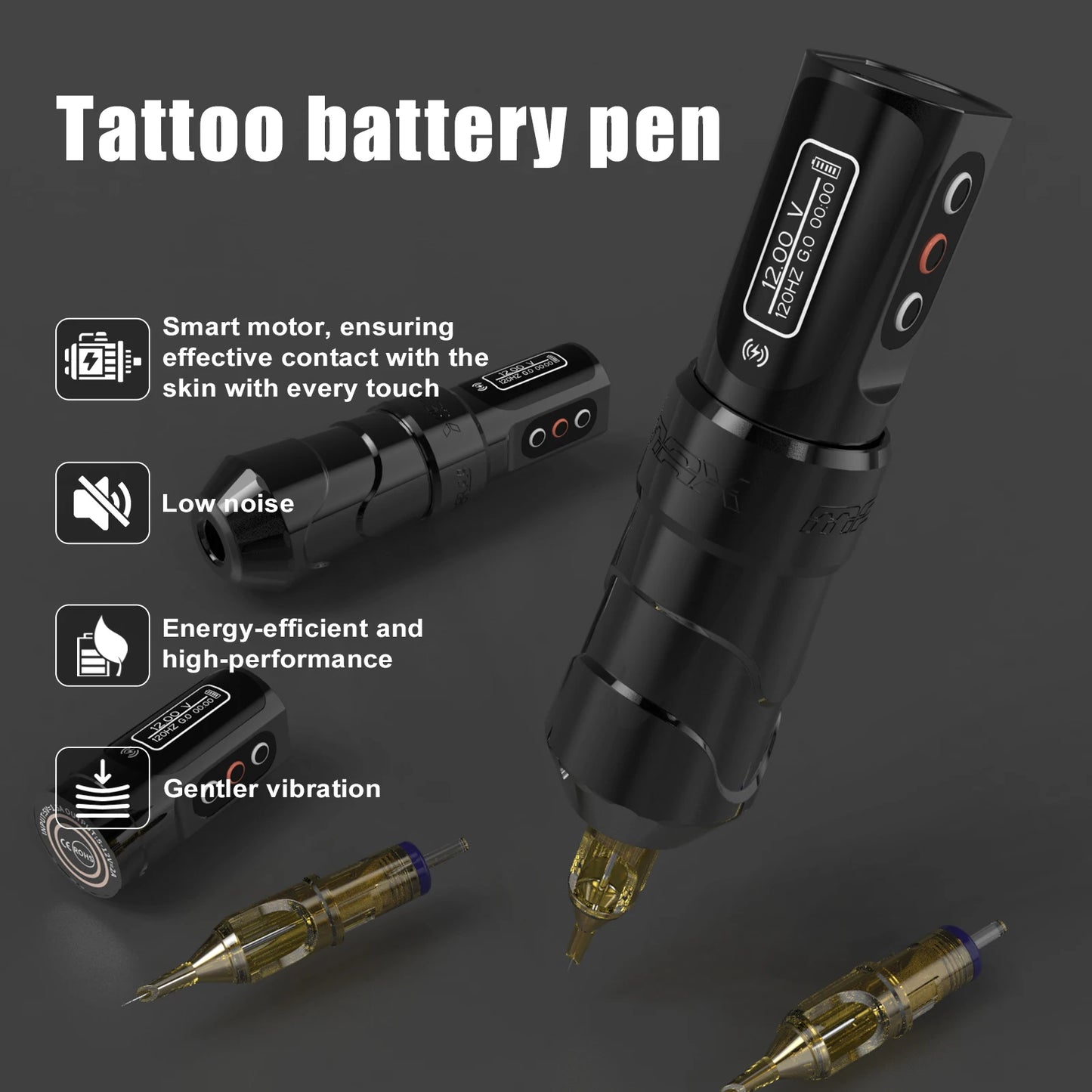 FLUCK MAX Tattoo Machine  Pen 2400mAh Battery 3.5mm/4.0mm Stroke Coreless Motor Lithium Battery Pen Machine For Tattoo Artists