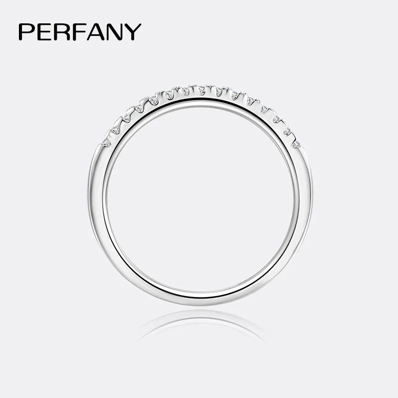 PERFANY GRA Certified Moissanite Ring for Women S925 Pure Silver Classic Eternal Laboratory Diamond Wedding Fashion Jewelry
