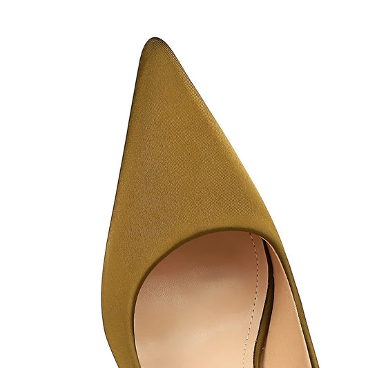 Large Size 43 Pointed Shoes Woman Pumps Professional OL High Heels Office Shoes Silks Satins Women Heels Stilettos Ladies Shoes
