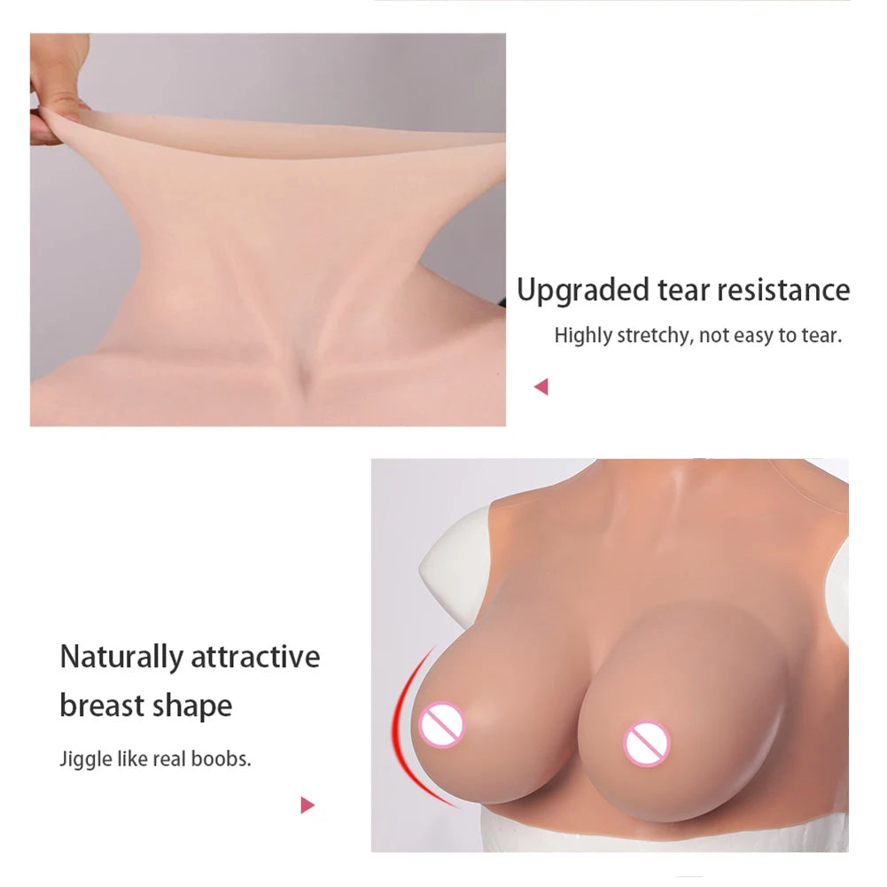 Realistic Silicone Breast Forms Artificial Fake Boobs for Crossdresser Shemale Drag Queen Transgender Cosplay