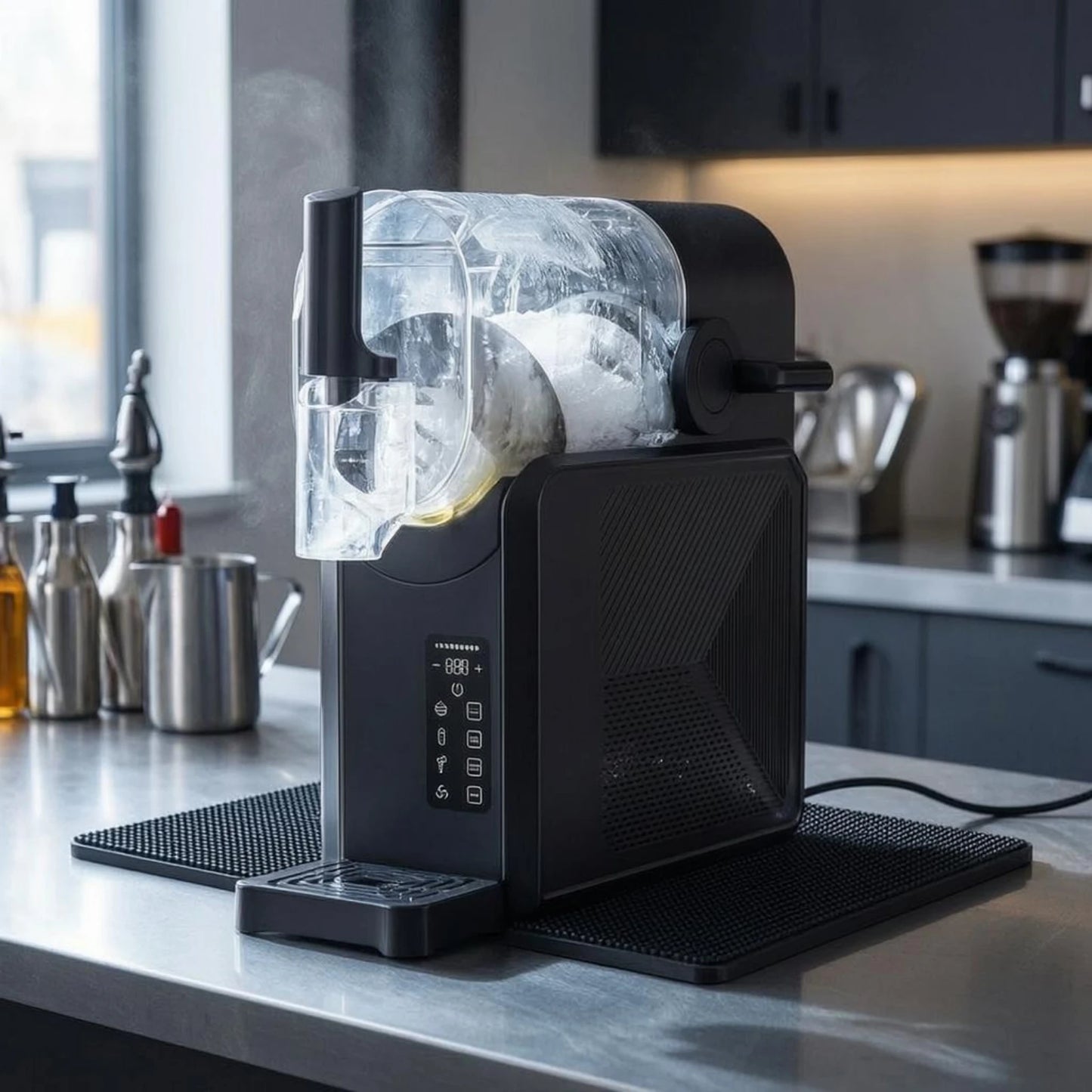 Slush Machine Countertop Slush Drink Creator Chilled Drink Machine Self-Cleaning Chilled Beverage Creator Rapid Cooling