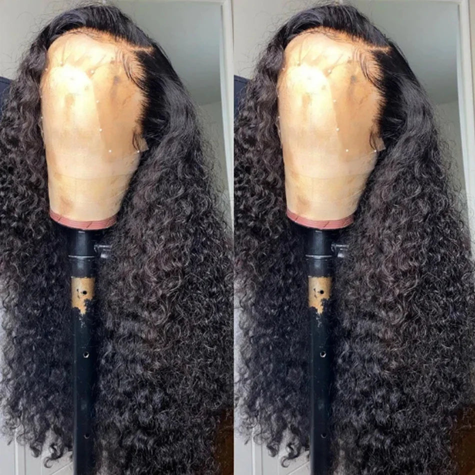 Geeta Curly Drawstring Wigs 13x6 Kinky Curly Lace Front Wig 13x4 Human Hair Lace Frontal Wigs Human hair for Women 4x4 5x5 Wig