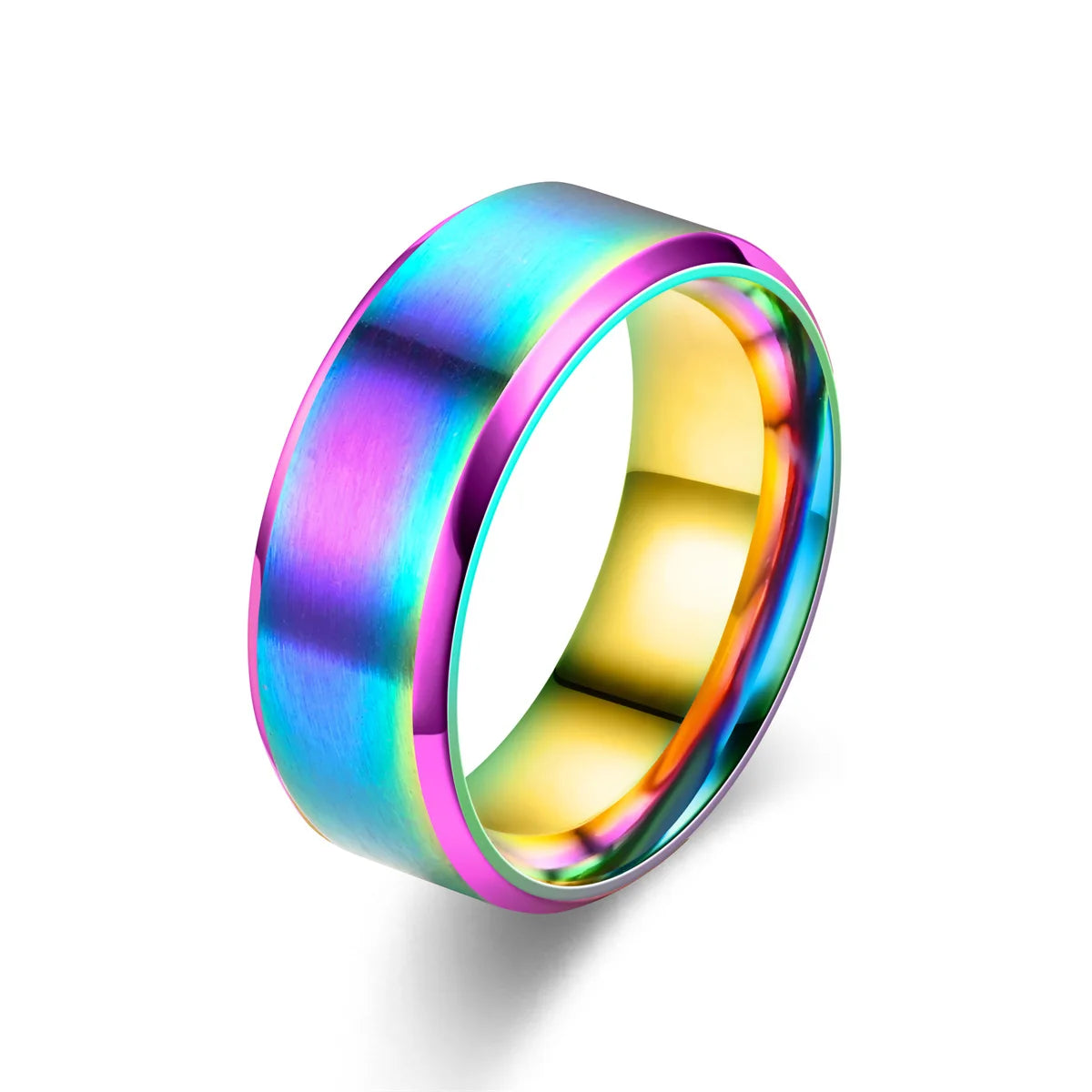 7 Colors Classic 8mm Tungsten Mens Ring Surface Brushed Stainless Steel Ring for Women Wedding Band Couples Jewelry Accessories