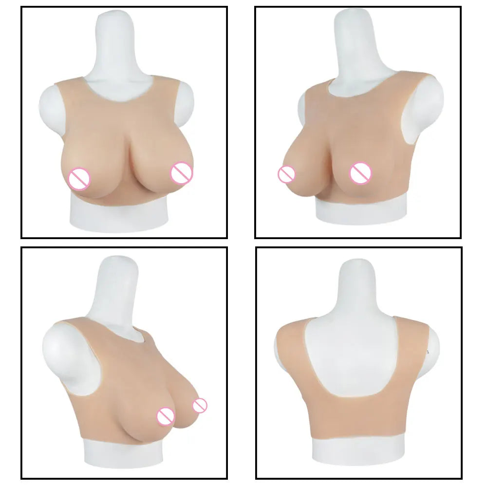 Cosplay Chest Silicone Breast Forms Huge Fake Boobs Transgender Drag Queen Shemale Crossdresser Artificial Breasts Shemale