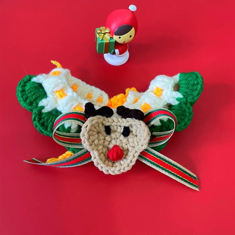 Cat Christmas Clothing Dog Cat Collar Christmas Cute Sweet Pet Scarf Bow Cat Dog Christmas Clothing Cat Accessories