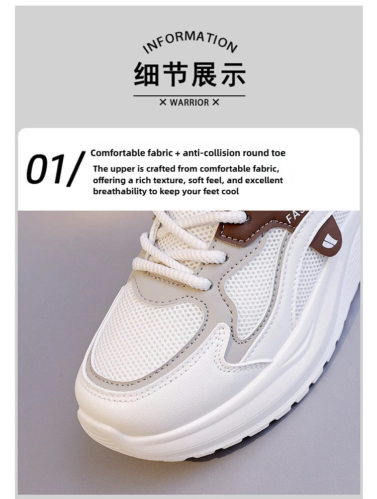Spring and Autumn New Women's Mesh Breathable Casual Shoes Lightweight Soft Soled Sneakers Thick Soled Non Slip Walking Shoes