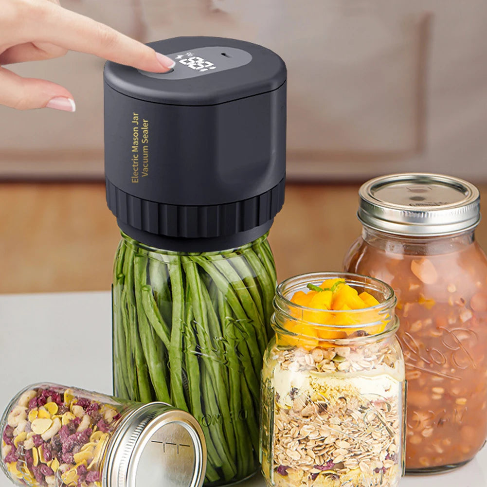 Automatic Electric Mason Jar Vacuum Sealer One-button Operation Leak-proof Sealing Portable Food Preservation Equipment Suit