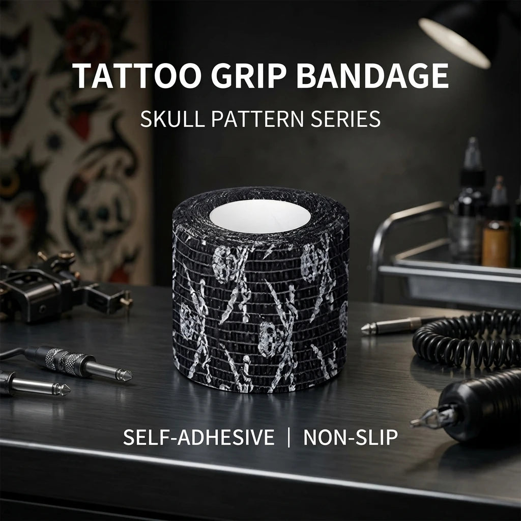 16/10/3PCS Tattoo Grip Bandage Colorful Self Adhesive Wrap 5cm X 4.5m Non Slip Handle Tape Tattoo Machine Grip Cover Supplies