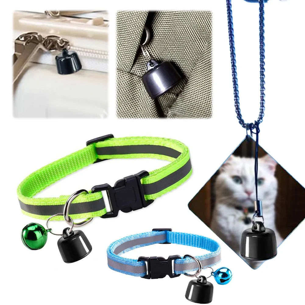 Lightweight Cat Collar with Reflective Pattern Waterproof GPS Tracker GPS Tracker Device for iOS & Android