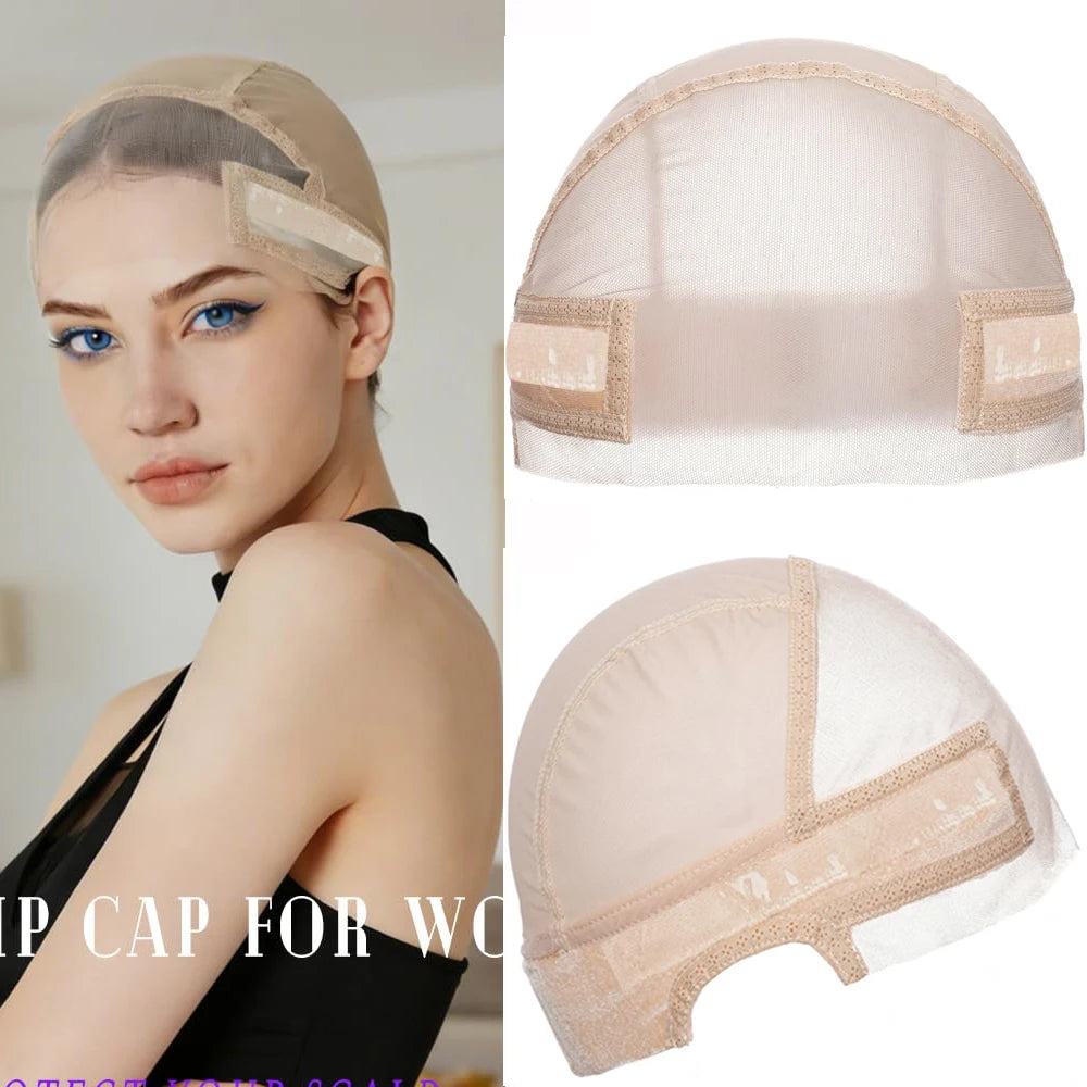 Lace Silicone Wig Grip Cap for Women,Wig Cap with Grip Band Adjustable,Used for Lace Wigs and Single Top Wigs-Lace Grip Cap