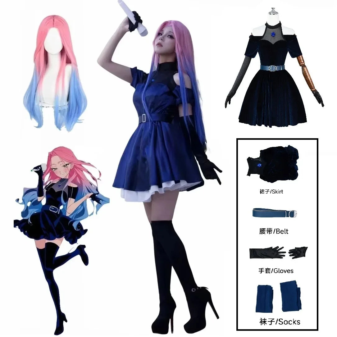 Halloween 2025  Alien Stage Mizi Cosplay Costume pour femme, robe, perruque, Anime, Halloween, carnaval, fête