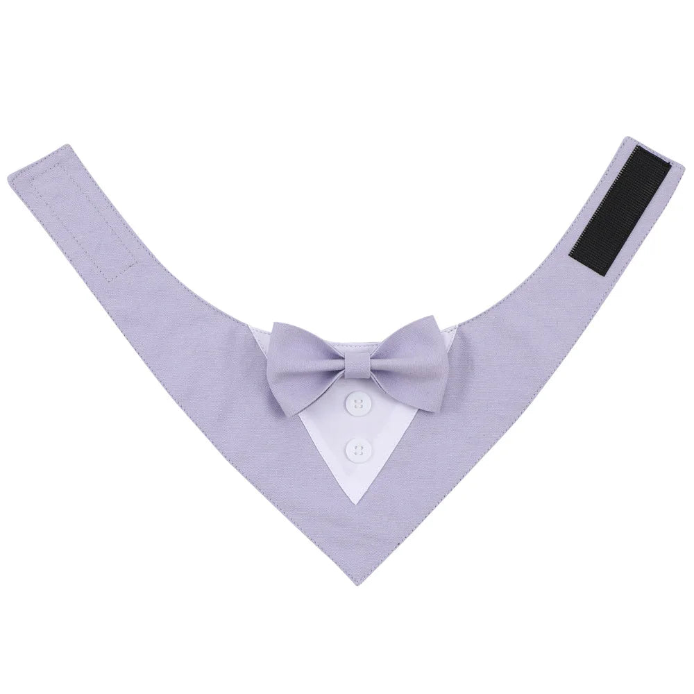 Sucado Handsome Wedding Pet Dog Bandana Elegant Suit Bowtie Luxury Triangular Scarf Collar Engagement Party Gifts Accessories