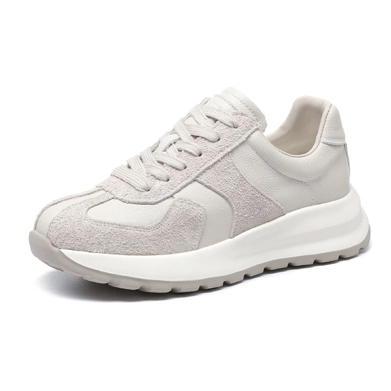 Women's Sneakers Shoes 2026 New Woven Non-slip Genuine Leather Sneakers For Women Large Size Breathable Casual Shoes Female
