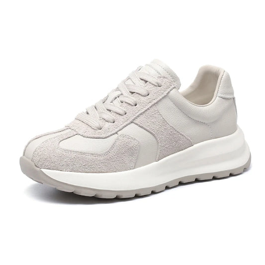 Women's Sneakers Shoes 2026 New Woven Non-slip Genuine Leather Sneakers For Women Large Size Breathable Casual Shoes Female