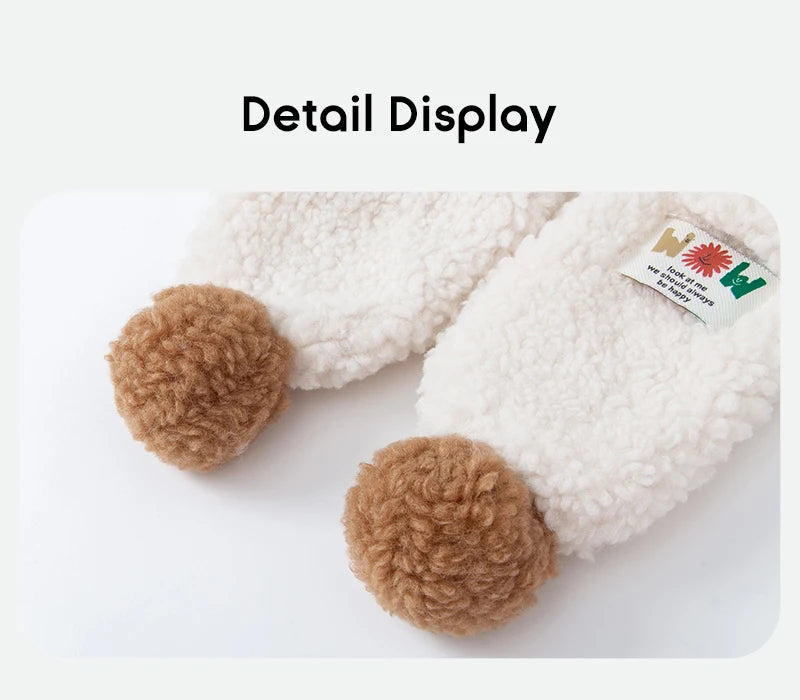 Mini Bala Skin-Friendly Scarf for Boys and Girls New in Winter Warm Cold-Protected Scarf for Babies for Outing Furry