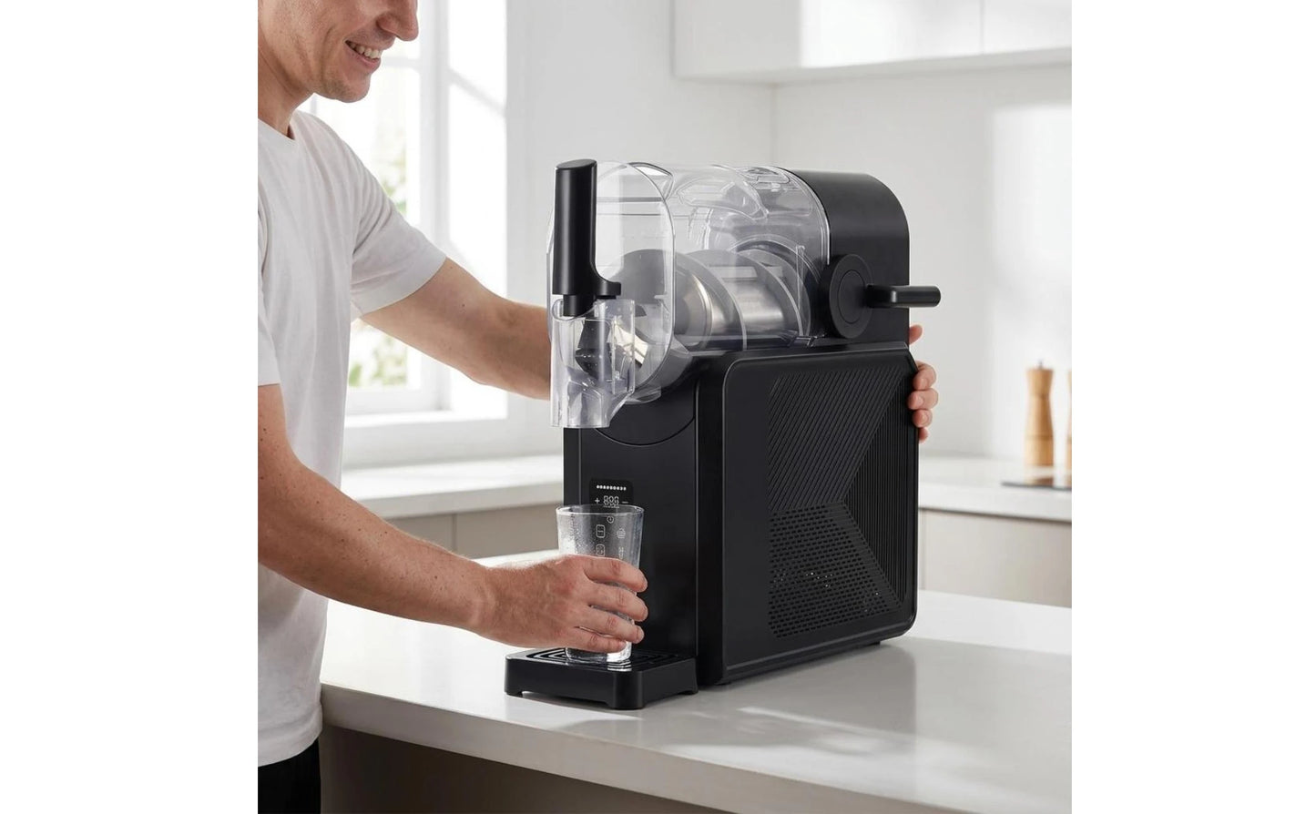 Slush Machine Countertop Slush Drink Creator Chilled Drink Machine Self-Cleaning Chilled Beverage Creator Rapid Cooling