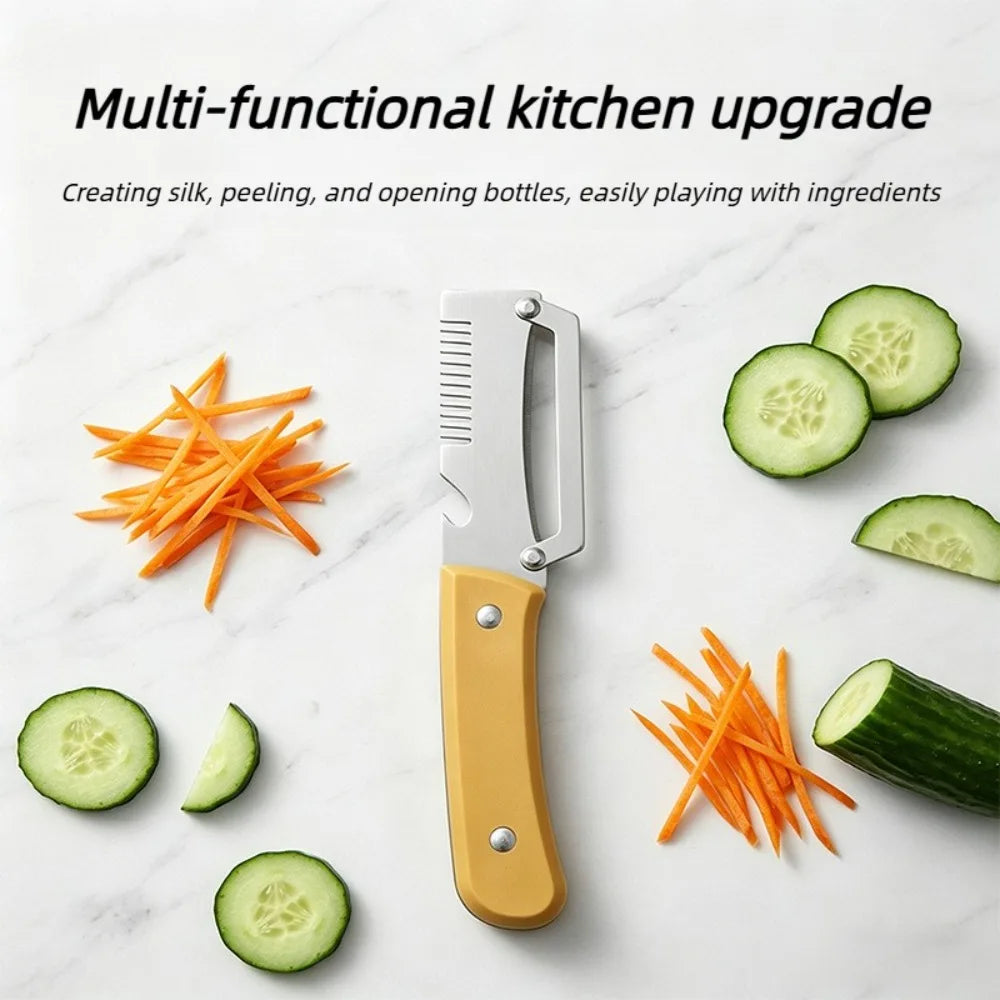 Stainless Steel Vegetable Peeler Multifunction Fruit Slicer Shredder Kitchen Cutter Tool for Potato Carrot Cucumber Use