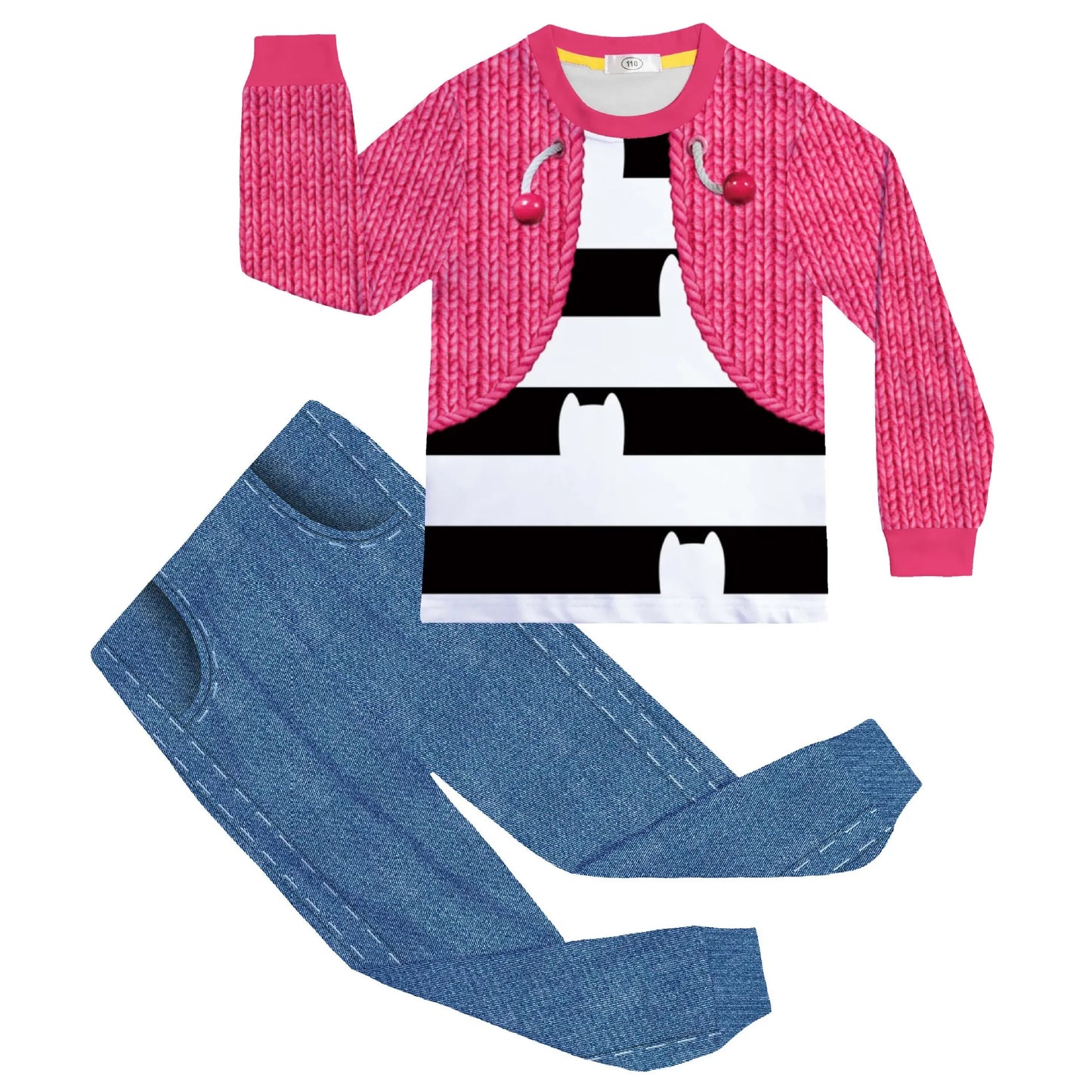 Halloween doll Clothes Kids Long sleeved Long Pants  2pcs Set Baby Girls Pajama Sets Comfortable autumn Sleepwear