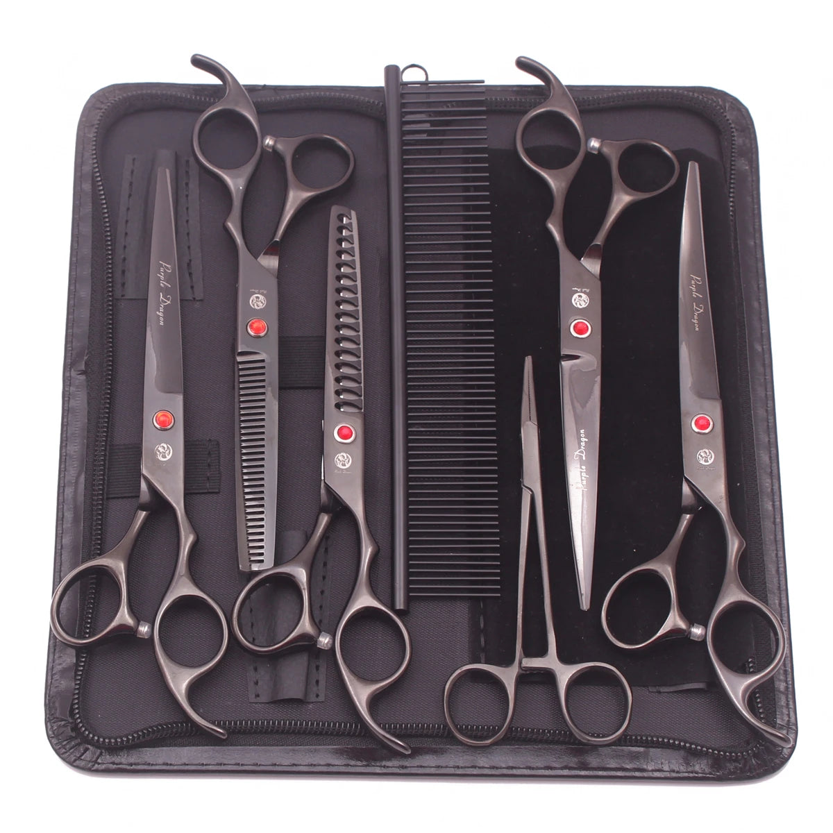 Pet Grooming Scissors Set - Professional Dog & Cat Grooming, Stainless Steel, Sharp, Multi-Piece, Ergonomic Handle, Durable Trim