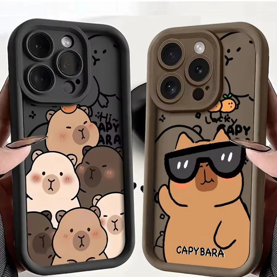 Cute Capybara Phone Case For Xiaomi Redmi Note 14 13 12s 12 11 10 9s 9 8 7 A5 Pro Plus 4G 5G Soft TPU Back Cover
