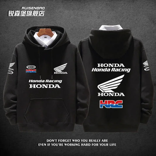 Honda Factory Racing Team Gold Wing Men's and Women's Autumn and Winter Hoodies Fashion Sports Pullovers