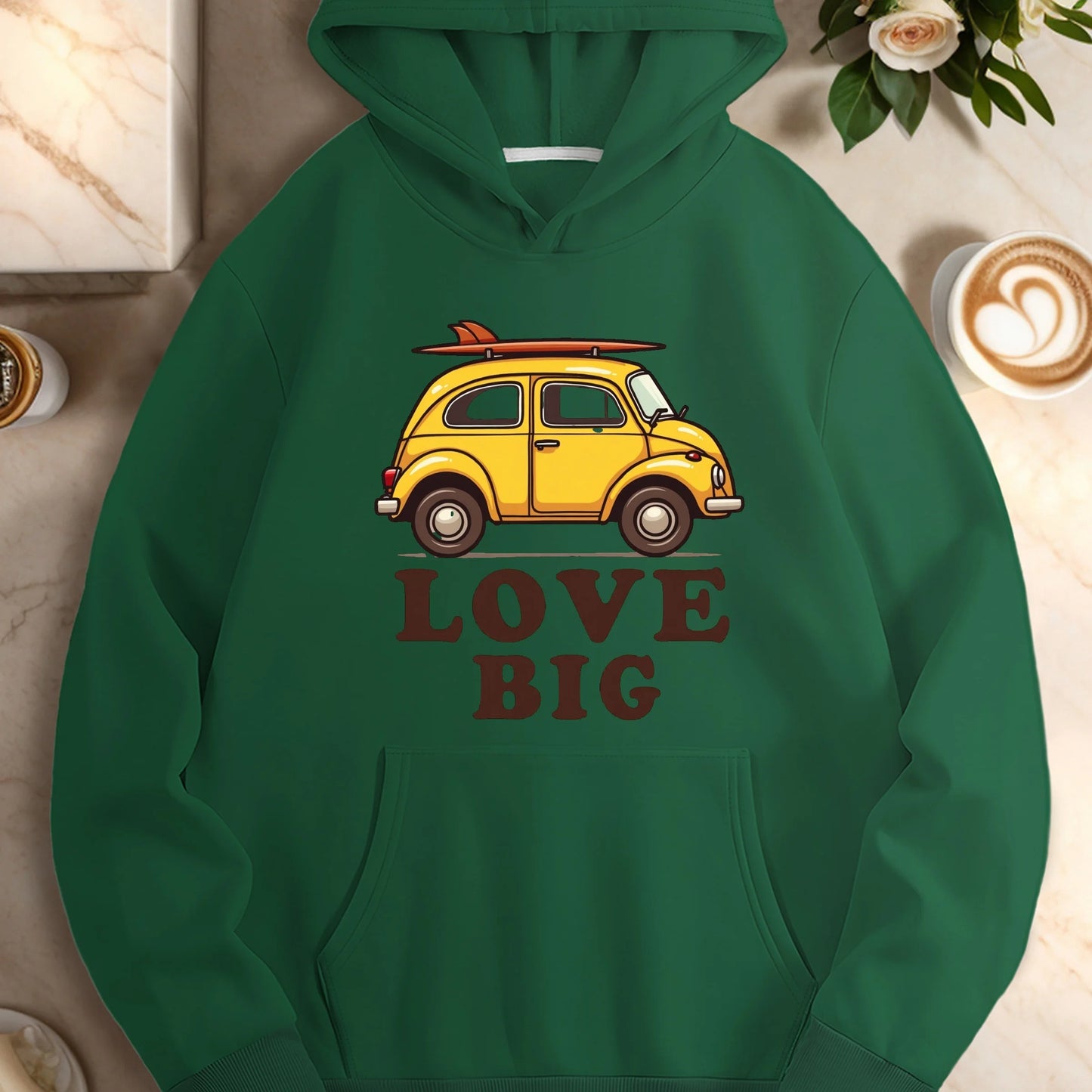 car LOVE BUG  women's casual hoodies