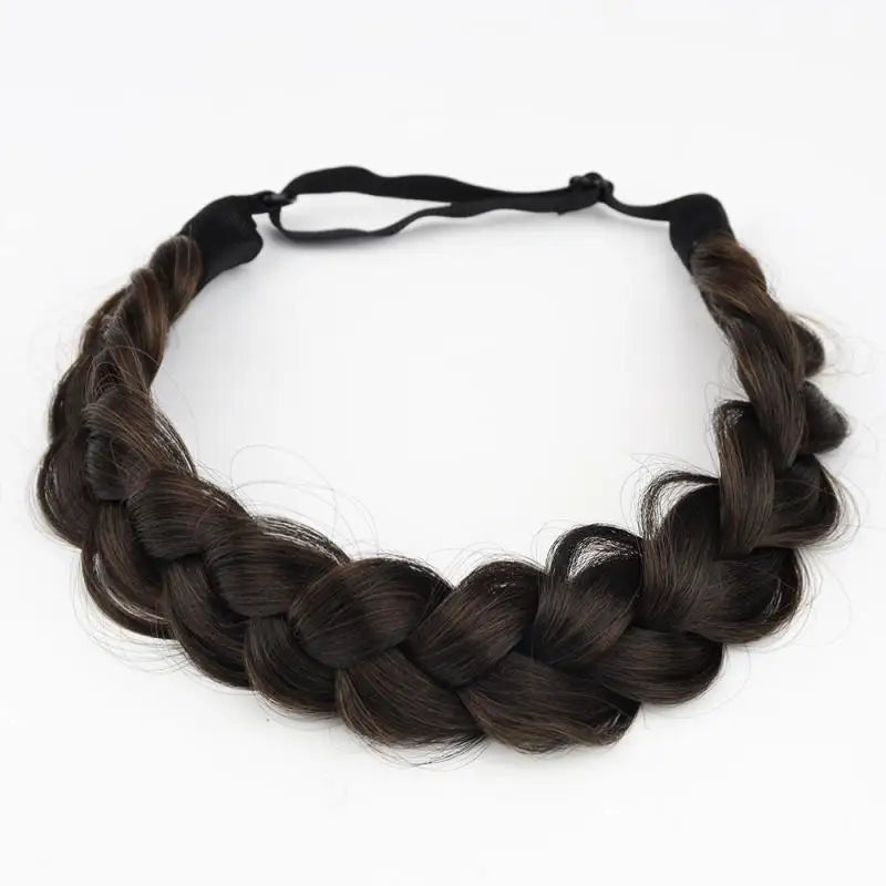 1 Pcs Synthetic Premium Adjustable Handmade Wig Braided Elastic Band Hair Fashion Braiding Hair Headband Headwear For Women