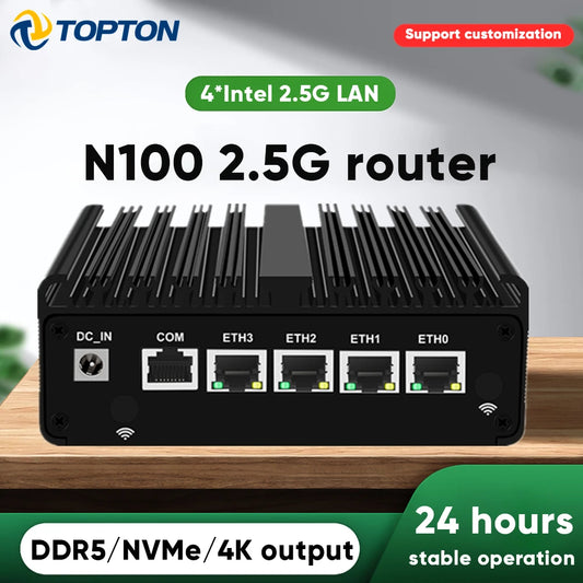 2025 pfSense Firewall Soft Router J6412 N150 N6210 4xIntel i226 2.5G LAN 2xDDR4 NVMe Fanless Mini PC HDMI2.0 DP AES-NI OPNsense