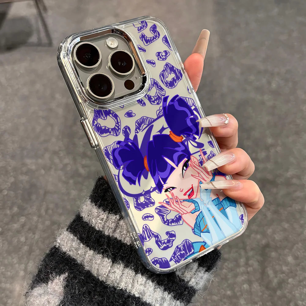W-Winx C-Club Phone Case for IPhone 17 16e 16 15 14 13 12 11 Mini Pro Max X XR XSMAX 8 7 Air Plus Transparent Soft Cover