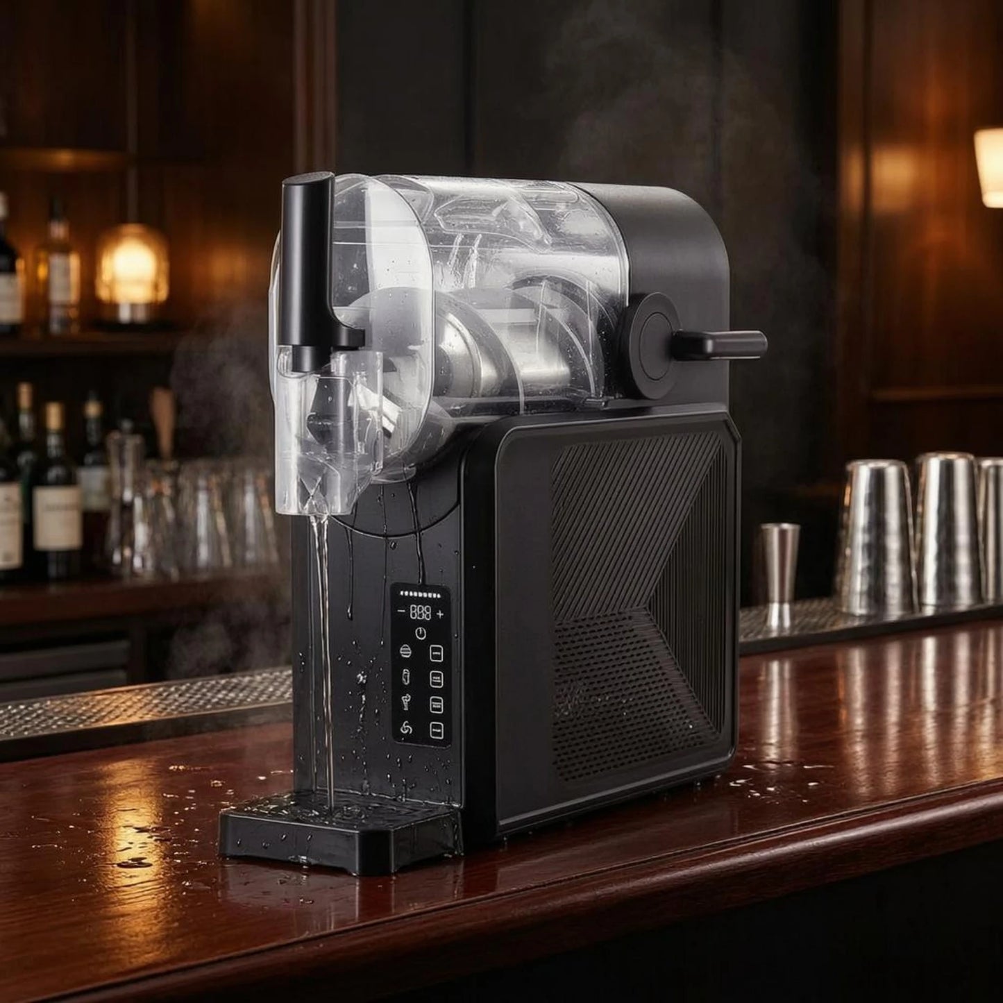 Slush Machine Countertop Slush Drink Creator Chilled Drink Machine Self-Cleaning Chilled Beverage Creator Rapid Cooling