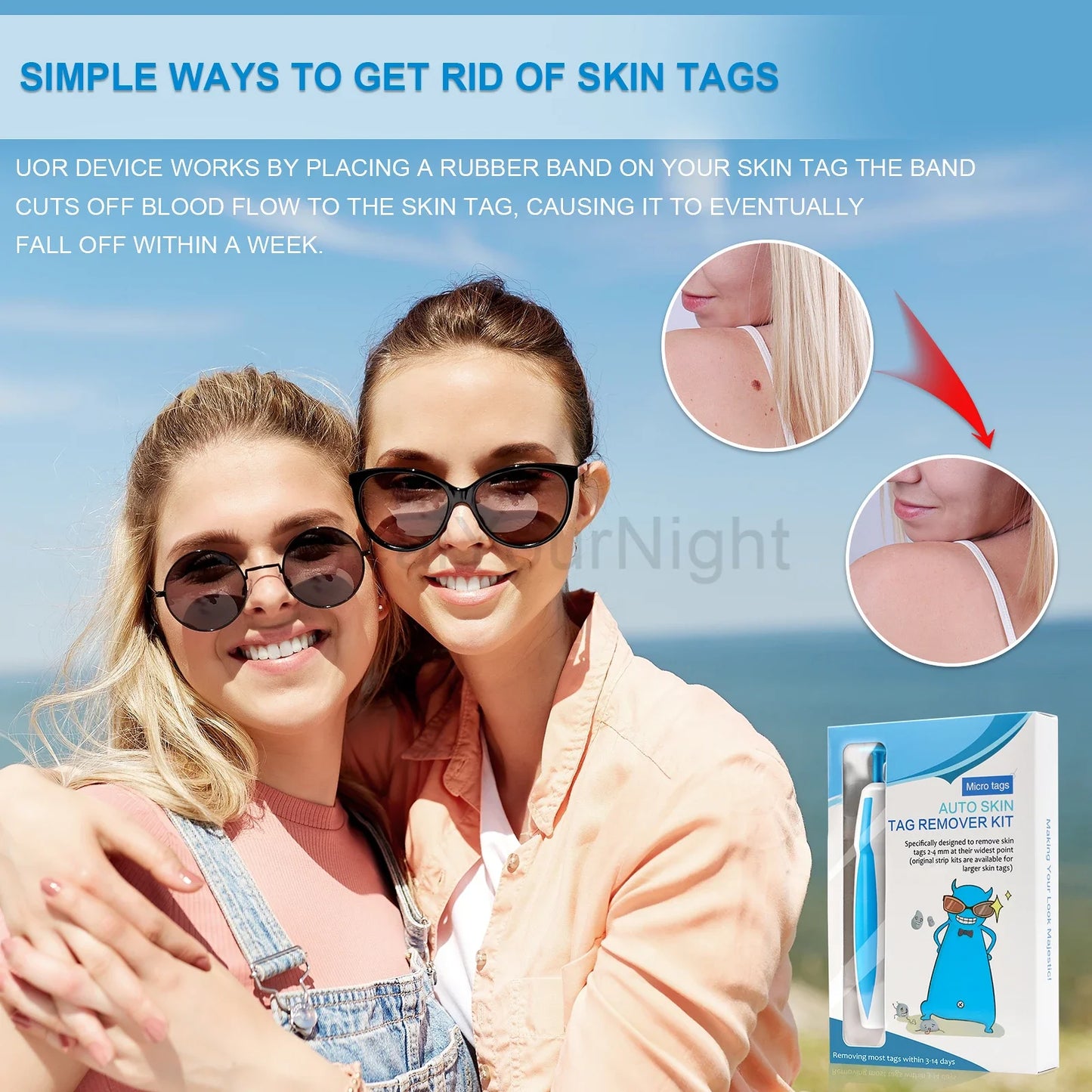 3 IN 1 Auto Micro Skin Tag Remover Device Standard And Micro Skin Tag Removal Kit Adult Mole Wart Remover Face Care Beauty Tools