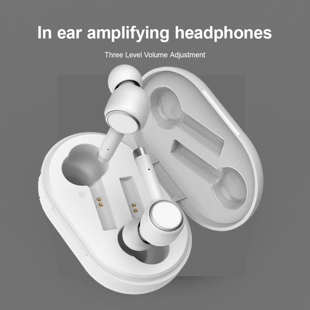 In Ear Binaural Chamber Hearing Aids with 4 Channels Rechargeable Wireless Noise Reduction for Moderate to Mild Hearing Loss