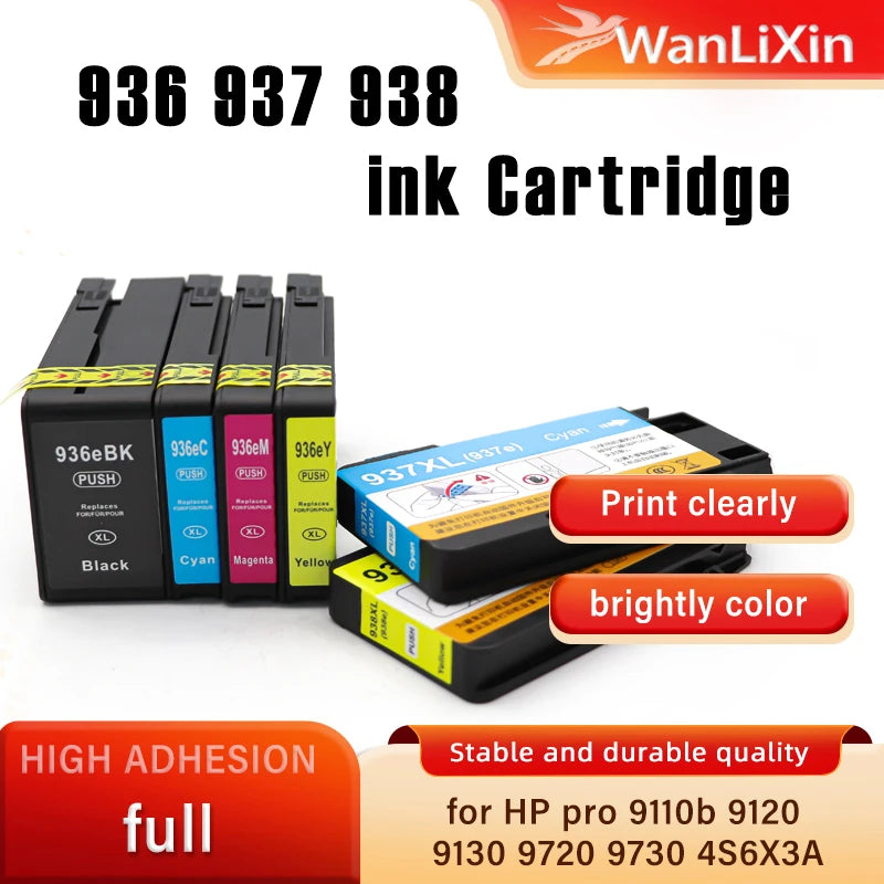 Suitable for daily use 936 937 938 ink cartridges，for HP Officejet pro 9110b 9120 9130 9720 9730 4S6X3A 4S6X0A printer 936e