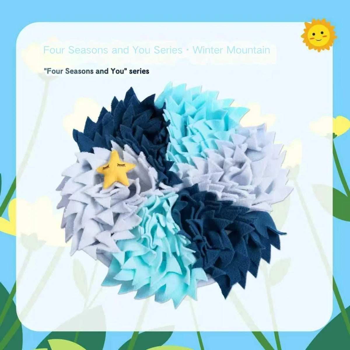 'Four Seasons and You' Series Pet Sniffing Mat Dog and Small Pet Sniffing Mat Educational Slow-Feeding Anti-Choking Food Press