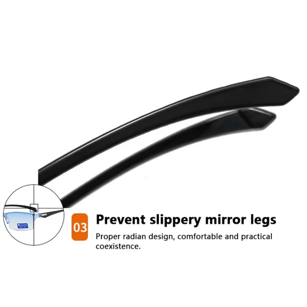 Smart Automatic Zoom Reading Glasses Rimless Optical Presbyopia Eyewear Spectacle Radiation Protection Computer Goggles Unisex