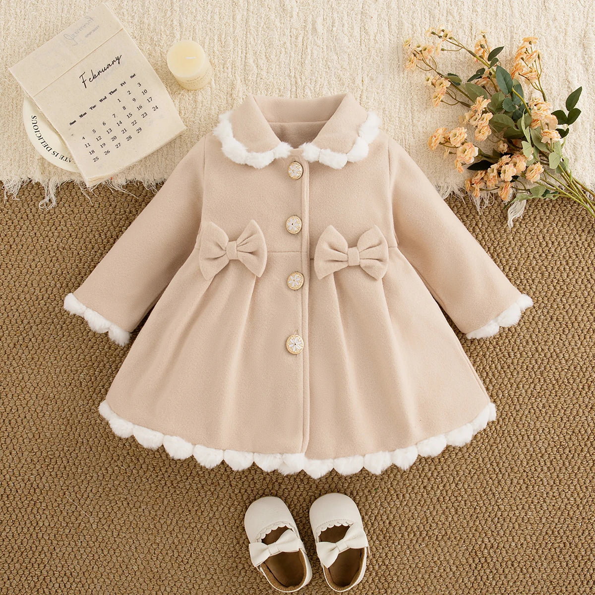 Baby Girl Dresses Summer Full Print Tulip Long Sleeve Girls Dresses Cute Cartoon Girl Princess Dresses Baby Girl Clothes