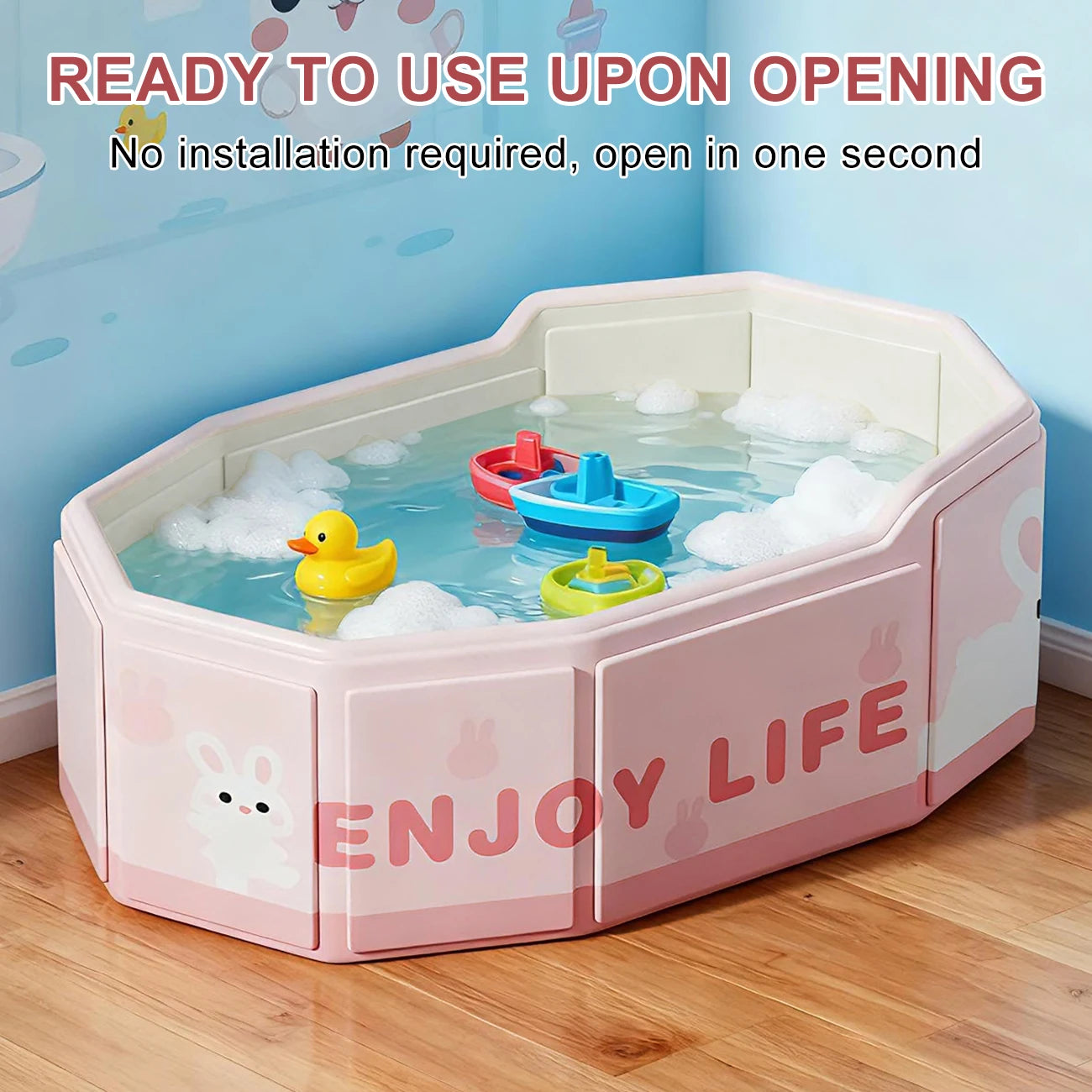 1PC Portable Collapsible Baby Bathtub - Foldable SpaceSaver for Newborns to Toddlers Home Travel Easy to Store
