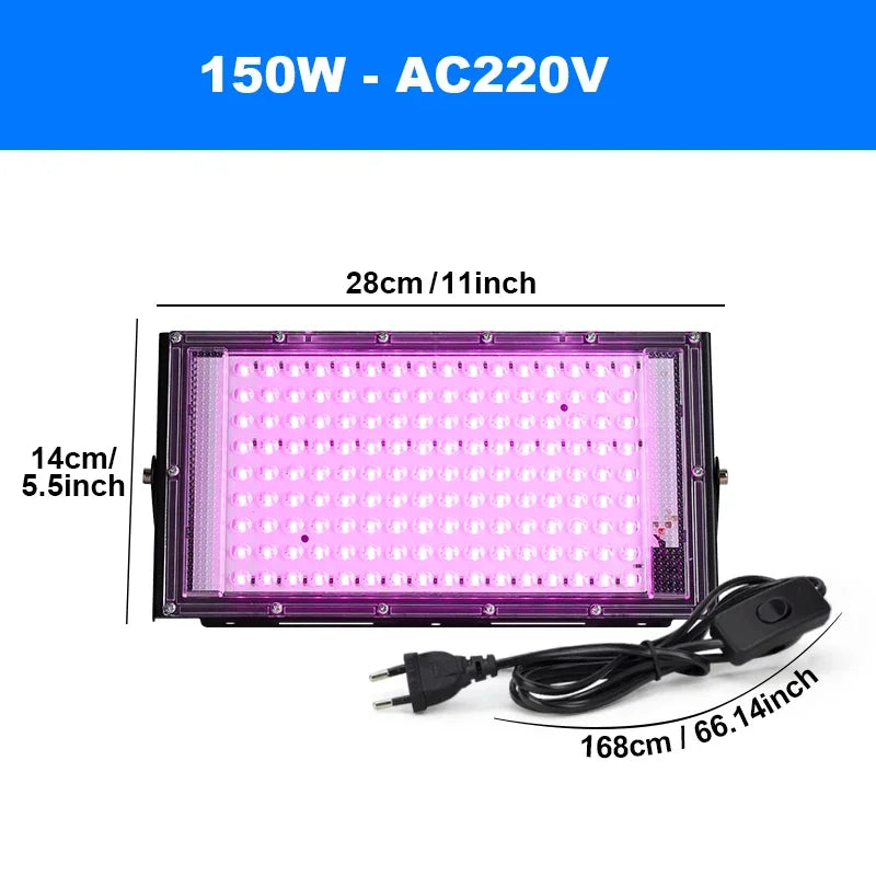 Led Grow light 50W 100W 150W 220V Outdoor Full Spectrum LED plant growth lamp Led Spotlight Projector Streetlight Led Floodlight