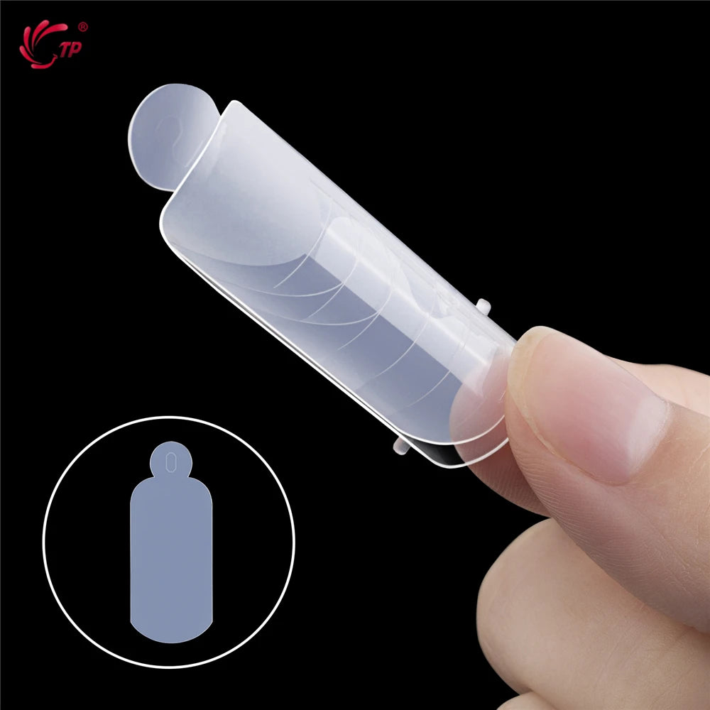 TP 24pcs French Dual Form Nail Silicone Pad for Nail Gel Polish Reusable Soft Top Mold Duet System Nail Forms Stickers Nail Tool