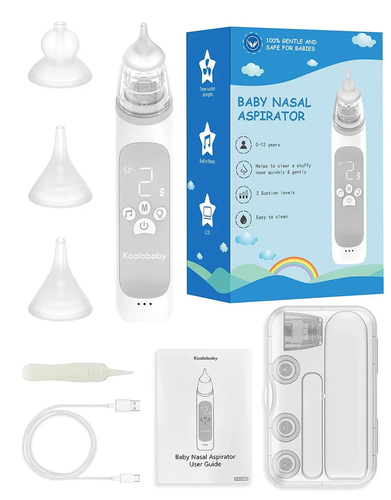 Electric Nasal Aspirator for Babies and Infants Gentle Snot Booger Cleaner Nasal Suction Machine for Congestion Relief Baby Care