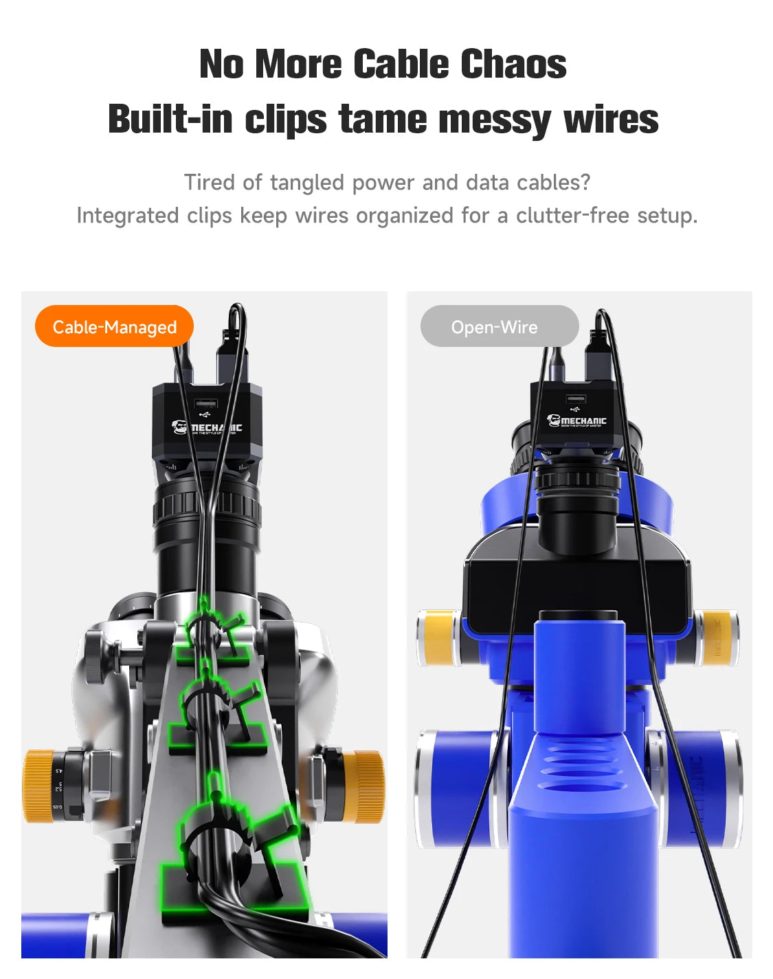 MECHANIC Microscope Rotating Stand, Dual-Arm Support, 360° Rotation and Fixed Support. Super Strong Load-Bearing Capacity.