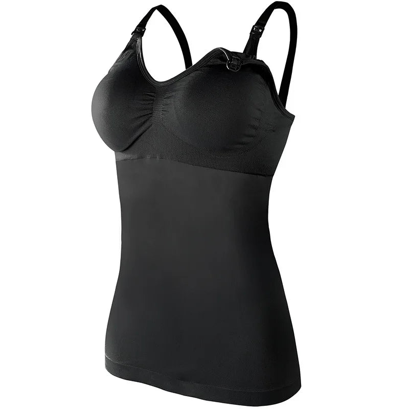 Summer Solid Clolor Sleeveless Nursing Clothes Women Pregnant Tank Top Plus Size Maternity Clothing Breastfeeding Vest