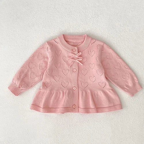 2025 New Autumn 0-3Yrs Newborn Baby Girls Sweater Coat Infant Baby Girls Knitting Cardigan Sweater Long Sleeve Cardigan Coat