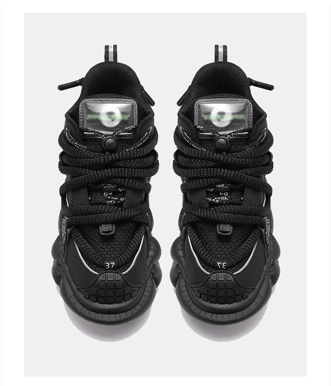Super Soft Thick Sole Women/men Sport Shoes Lace Up Breathable Mesh Sneaker Casual Black/green Dad Shoes Platform Fashion Shoes