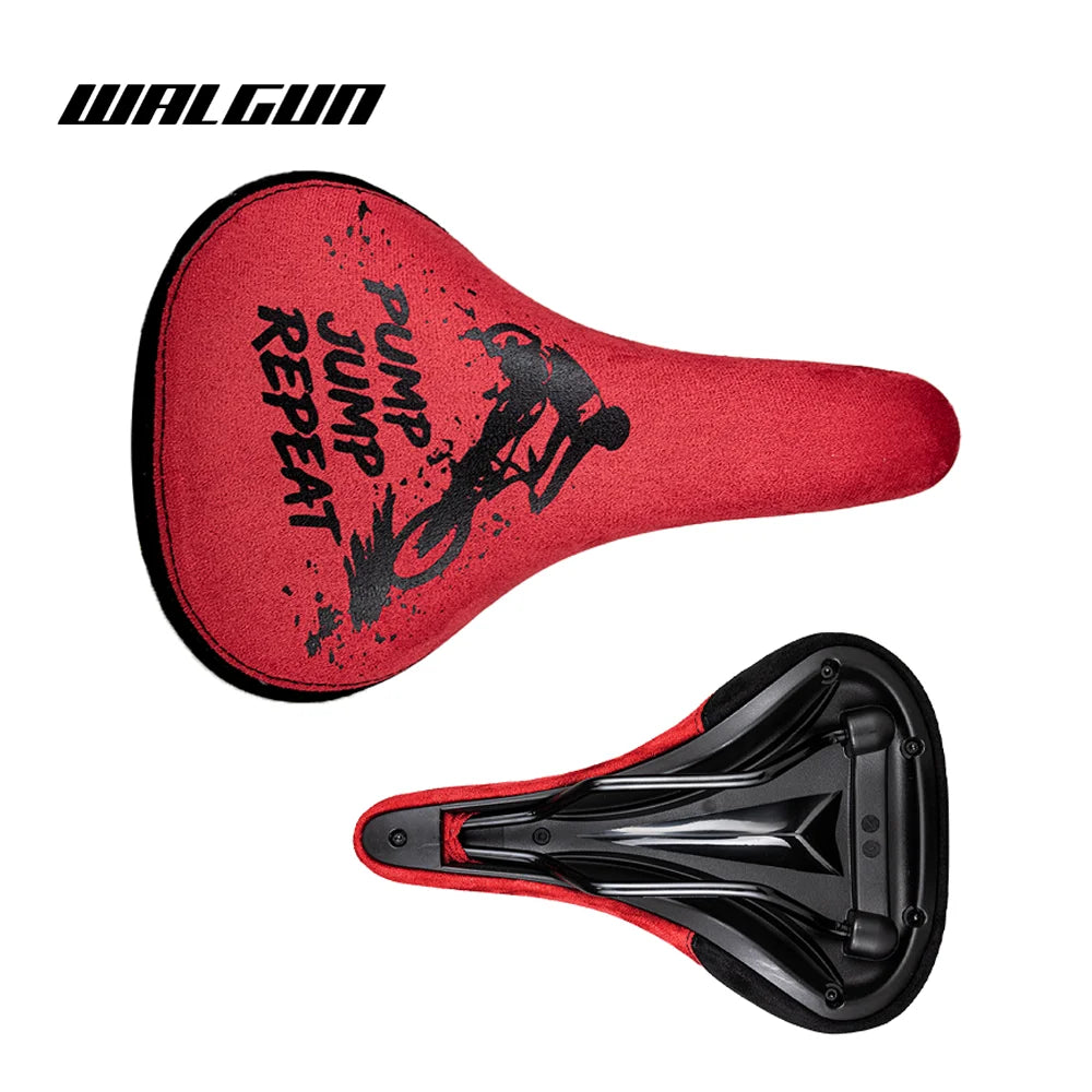 WALGUN BMX Bicycle Saddle Dirt Jump Cruiser Bike Seat with Embroidery Freestyle Racing Dowbhill Saddle MTB 265*170 Cycling Parts