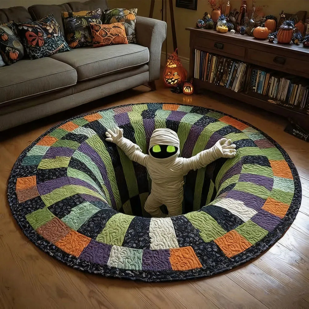 For Halloween Rug Optical-Illusion Rug Carpet Entrance Door Mat Home Decor Living Room Non-Slip Felt Carpet Halloween Present